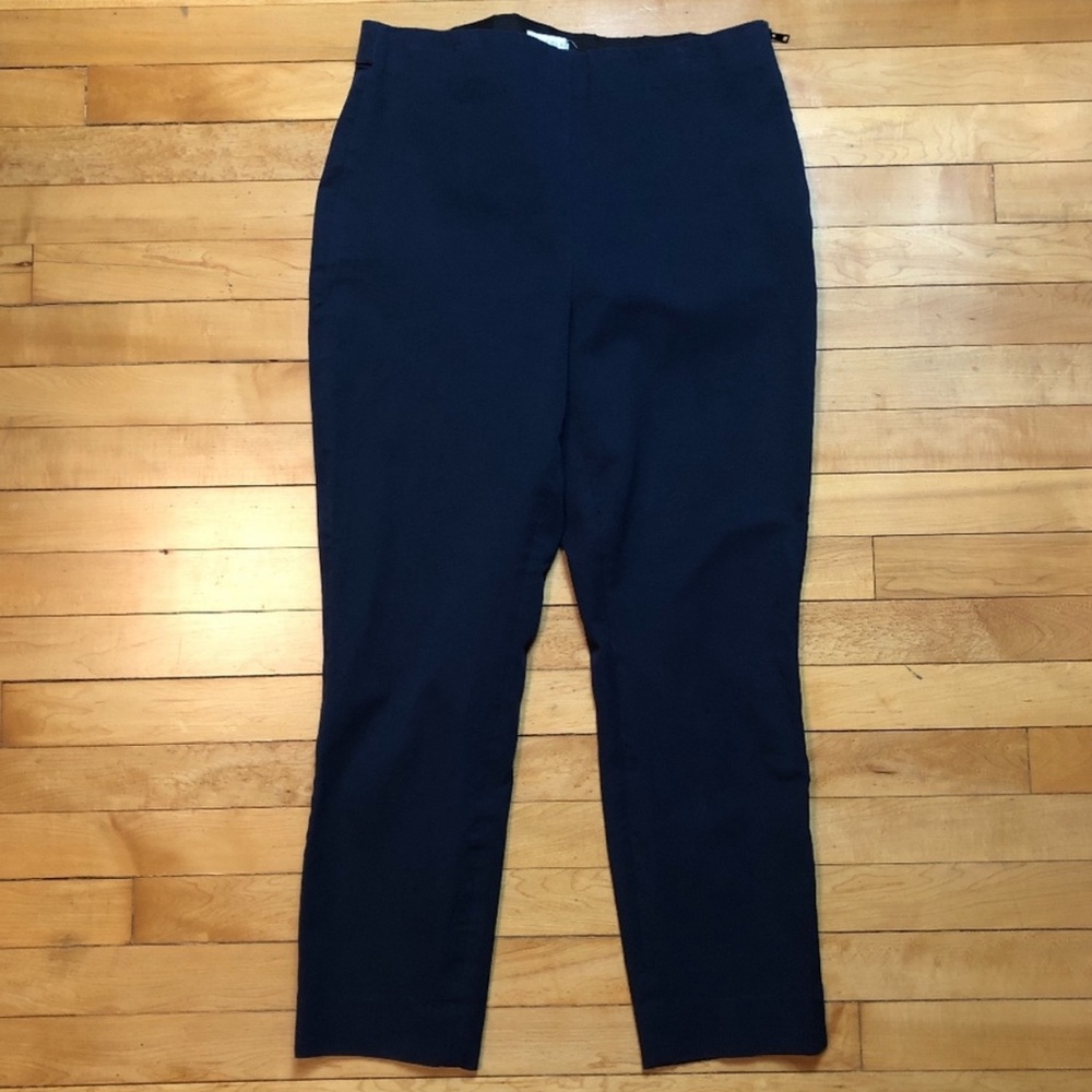 Everlane Navy side zip pant size 14